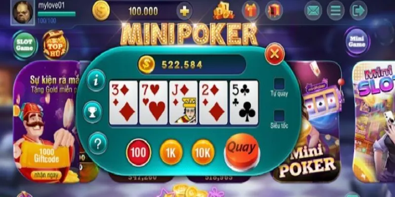 Một số thuật ngữ thường gặp trong Mini Poker